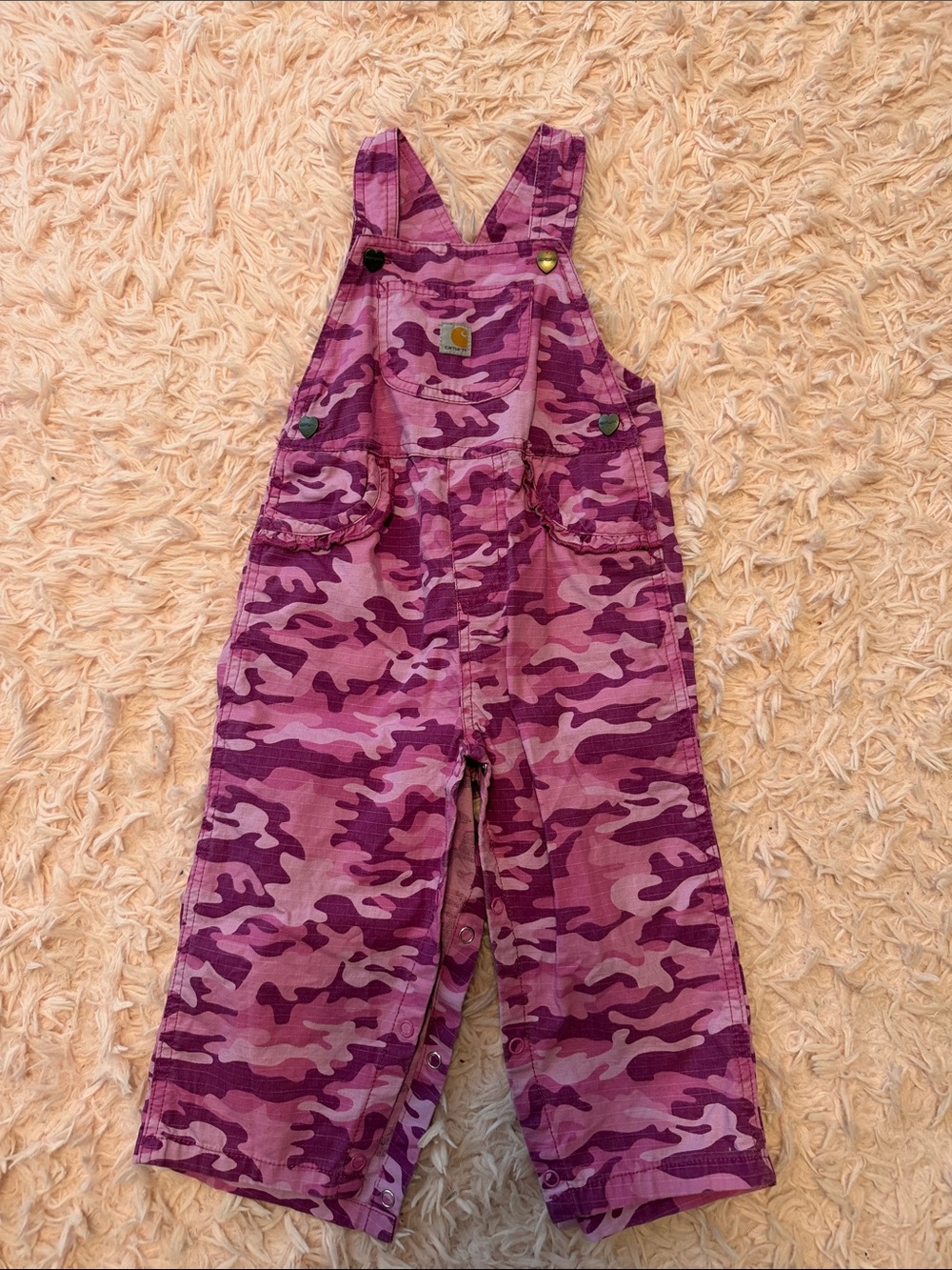 Carhartt Kids Pink & Purple Camo Overalls